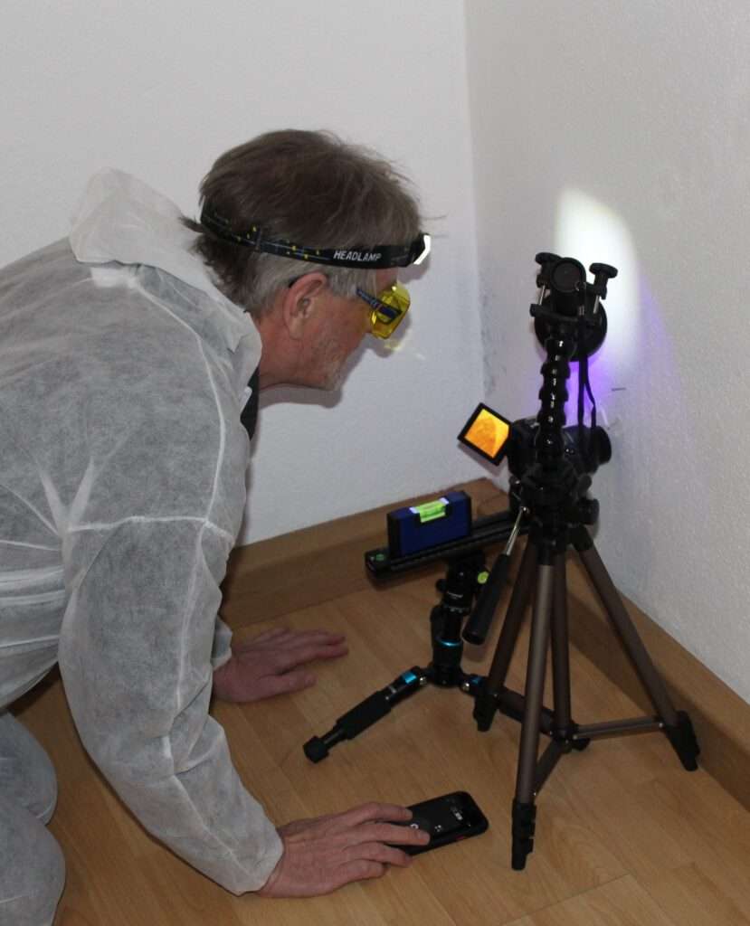 Einsatz von Leuchten und Kamera